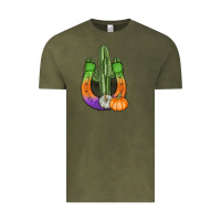 Vintage Olive horseshoe halloween cactus Vintage Tee - AdoDesignShop