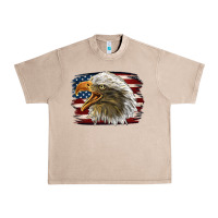 French Oak American Flag Eagle Urban Heavy Tee - LillyAllenDesigns