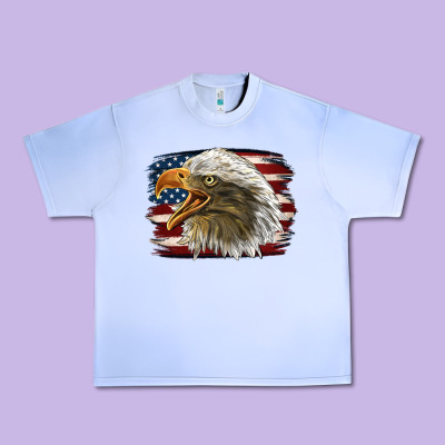 American Flag Eagle Urban Heavy Tee Designed By Lillyallendesigns