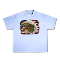 Grape Ice American Flag Eagle Urban Heavy Tee - LillyAllenDesigns
