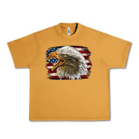 Peanut Butter American Flag Eagle Urban Heavy Tee - LillyAllenDesigns