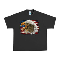 Pigment Black American Flag Eagle Urban Heavy Tee - LillyAllenDesigns