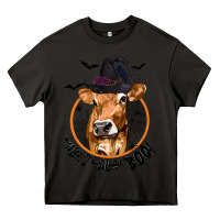 Asphalt Halloween Cow Moo I Mean Boo Heavy Core Tee - texasbilliewilder