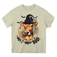 Mossy Halloween Cow Moo I Mean Boo Heavy Core Tee - texasbilliewilder