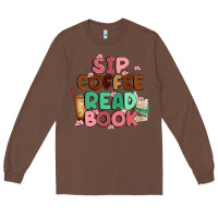 Chestnut sip coffee read book Long Sleeve Tee - MaliasSmallBusiness