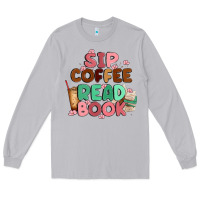 Moon Dust sip coffee read book Long Sleeve Tee - MaliasSmallBusiness