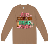 Toasted Coconut sip coffee read book Long Sleeve Tee - MaliasSmallBusiness
