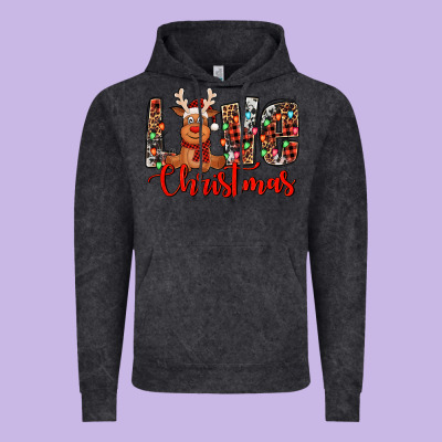 Love Christmas Reindeer Vintage Hoodie Designed By Jasminsmagicworld