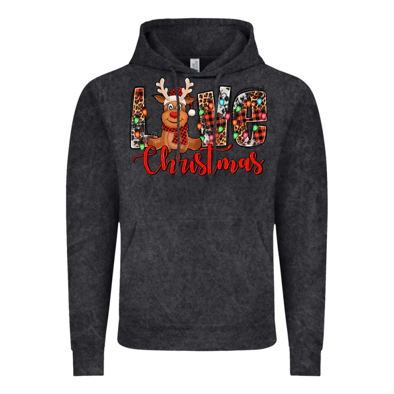 Love Christmas Reindeer Vintage Hoodie by Jasminsmagicworld | Teevron