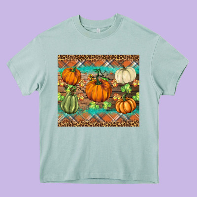Fall Pumpkin Heavy Core Tee Designed By Barkaloodesign