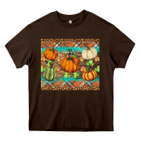 Chocolate Brown fall pumpkin Heavy Core Tee - BarkalooDesign