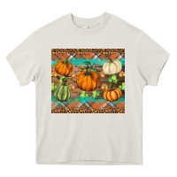 Cream fall pumpkin Heavy Core Tee - BarkalooDesign