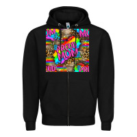 Black Pride LGBTQ+ Proud Mom With Leoapard Patterns Zipper Hoodie - BundleAndBundleShop