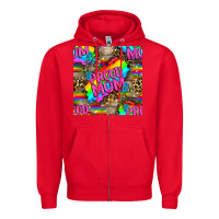 Red Pride LGBTQ+ Proud Mom With Leoapard Patterns Zipper Hoodie - BundleAndBundleShop