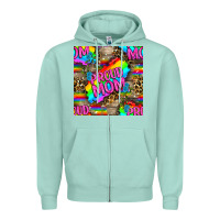 Seafoam Pride LGBTQ+ Proud Mom With Leoapard Patterns Zipper Hoodie - BundleAndBundleShop
