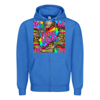 True Royal Pride LGBTQ+ Proud Mom With Leoapard Patterns Zipper Hoodie - BundleAndBundleShop