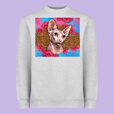 Western Sphynx Cat Heavyweight Sweatshirt Designed By Lillyallendesigns