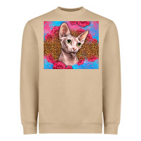 Mushroom Western Sphynx Cat Heavyweight Sweatshirt - LillyAllenDesigns