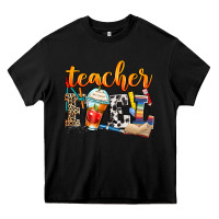 Black teacher fuel Heavy Core Tee - Zillion Design Studio