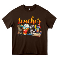 Chocolate Brown teacher fuel Heavy Core Tee - Zillion Design Studio