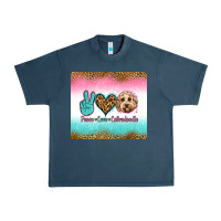 Midnight Navy peace love labradoodle Urban Heavy Tee - Jasminsmagicworld