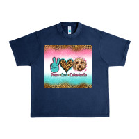 Navy peace love labradoodle Urban Heavy Tee - Jasminsmagicworld