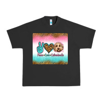 Pigment Black peace love labradoodle Urban Heavy Tee - Jasminsmagicworld