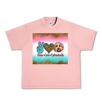 Salmon peace love labradoodle Urban Heavy Tee - Jasminsmagicworld