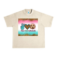 Sandshell peace love labradoodle Urban Heavy Tee - Jasminsmagicworld