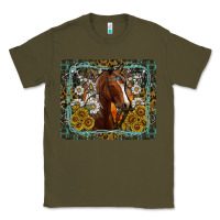 Army Green Western Horse Mouse Pad Classic Tee - CowhideDigitalArt