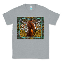 Heather Grey Western Horse Mouse Pad Classic Tee - CowhideDigitalArt