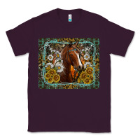 Plum Western Horse Mouse Pad Classic Tee - CowhideDigitalArt