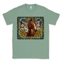 Sage Western Horse Mouse Pad Classic Tee - CowhideDigitalArt