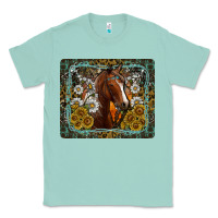 Seafoam Western Horse Mouse Pad Classic Tee - CowhideDigitalArt