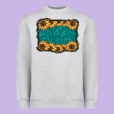 Sunflower Background Heavyweight Sweatshirt Designed By Barkaloodesign