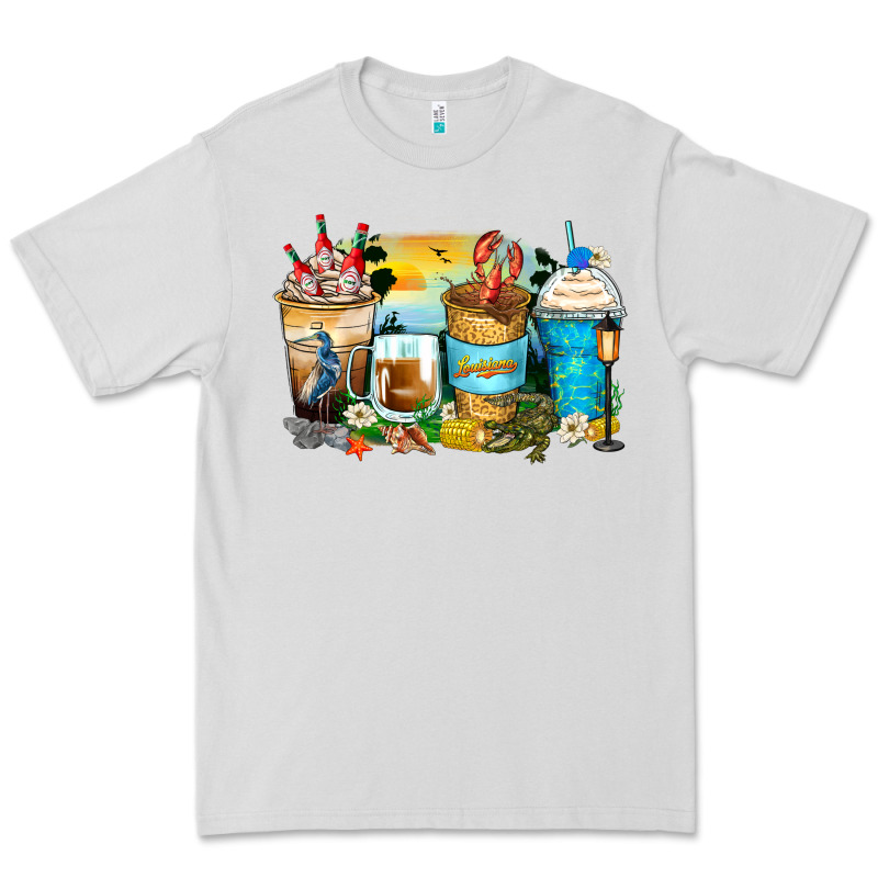 Louisiana Coffee Cups Premium Tee by Zillion Design Studio | Teevron