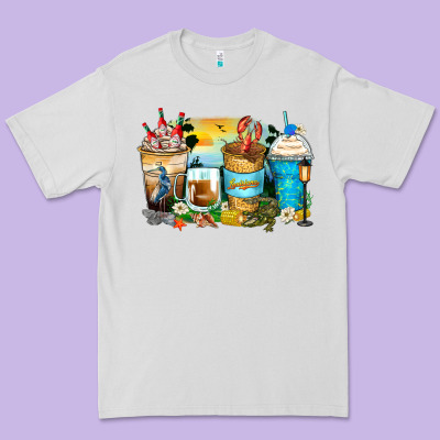 Louisiana Coffee Cups Premium Tee Designed By Zillion Design Studio
