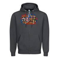 Smoke Patriotic Mama Zipper Hoodie - BundleAndBundleShop