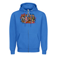 True Royal Patriotic Mama Zipper Hoodie - BundleAndBundleShop