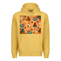 Antique Gold Fall Pumpkins Autumn Coffee Premium Hoodie - texasbilliewilder