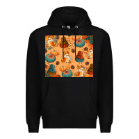 Black Fall Pumpkins Autumn Coffee Premium Hoodie - texasbilliewilder