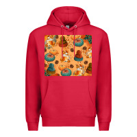 Cardinal Fall Pumpkins Autumn Coffee Premium Hoodie - texasbilliewilder