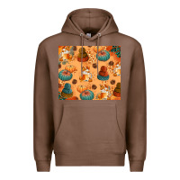 Chestnut Fall Pumpkins Autumn Coffee Premium Hoodie - texasbilliewilder