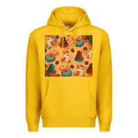 Lemon Fall Pumpkins Autumn Coffee Premium Hoodie - texasbilliewilder