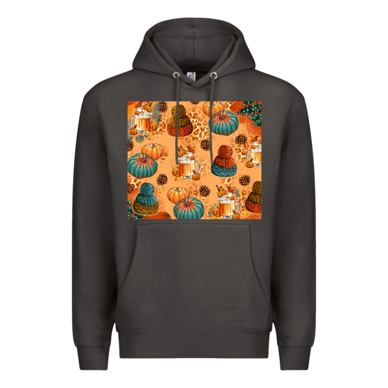 Fall Pumpkins Autumn Coffee Premium Hoodie by texasbilliewilder | Teevron