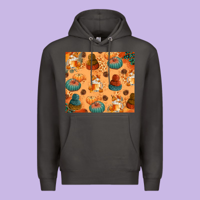 Fall Pumpkins Autumn Coffee Premium Hoodie Designed By Texasbilliewilder