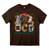 Chocolate Brown ocd obsessive cow disorder Heavy Core Tee - Zillion Design Studio