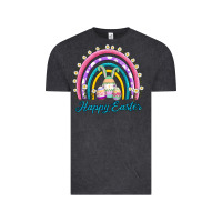Vintage Black easter egg bunny rainbow Vintage Tee - AdoDesignShop