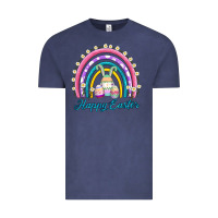 Vintage Denim easter egg bunny rainbow Vintage Tee - AdoDesignShop