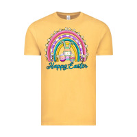 Easter Egg Bunny Rainbow Vintage Tee | Teevron